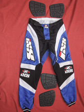 IXS Motocross Hose Off Road mit Protektoren Gr. 52 blau schwarz weiß