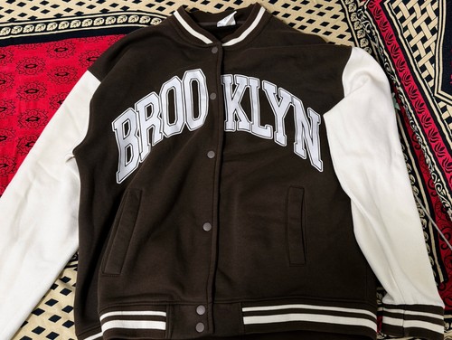 Brown varsity jacket - brown,
