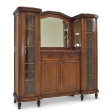 ANTIK! Vitrinenschrank restauriert Art Déco um 1930 Eiche Buffet Kredenz