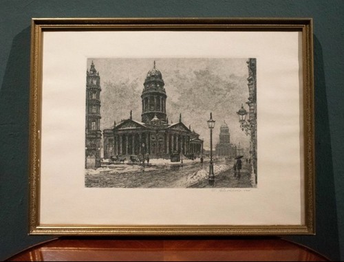 Alte radierung gendarmenmarkt - radierung,