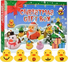 Weihnachten-Adventskalender Gummi Enten für Baby-Badespielzeug Kindergeschenke