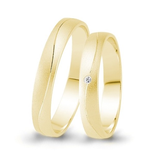 Paar trauringe 585 gold - 1,