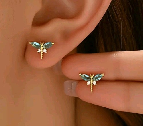 Goldene kolibri ohrstecker - goldene,