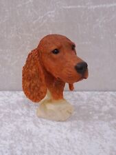 Kunstmasse Castagna Skulptur Hundekopf Irish Setter - Vintage 1996 - 18 cm