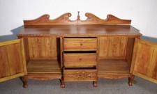 Kommode Anrichte Schrank Sideboard Holz Kirschbaumton Chippendale-Stil B 1,90