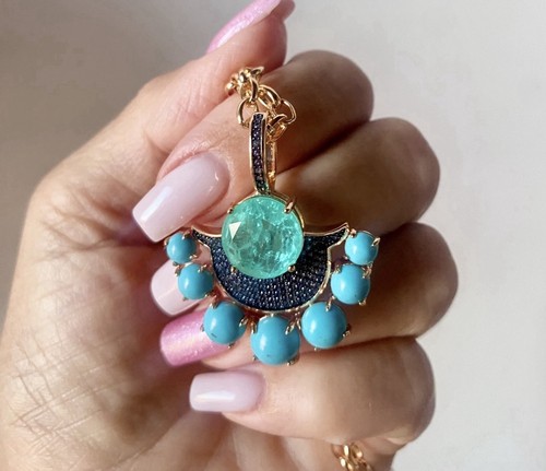 Paraiba anhänger - paraiba,