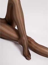 Fiore Raya 20DEN Strumpfhose Schwarz/Brown – Elegante Nylons Feinstrumpfhose S-L