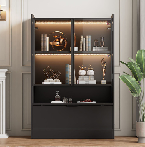 Led vitrine glasvitrine - led,