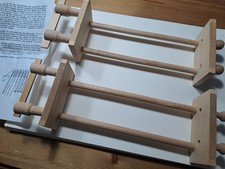 Zwei Stück Perlenwebrahmen aus Holz 12cm x 35cm, Kinderbeschäftigung, Basteln