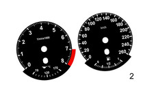 Anzeige von tachometer - anzeige, von,