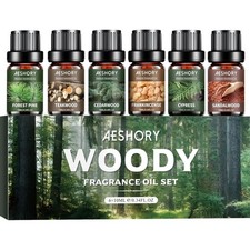Holzige ätherische Öle Set