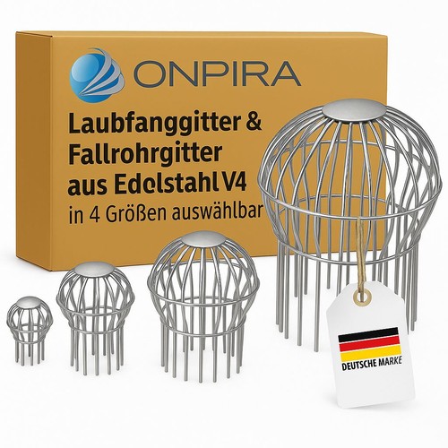 V4a edelstahl laubfanggitter - edelstahl,