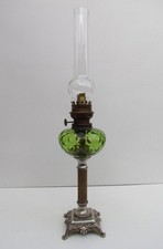 große antike Petroleumlampe mit Prima Rund Brenner;60 cm Hoch,Jugendstil 