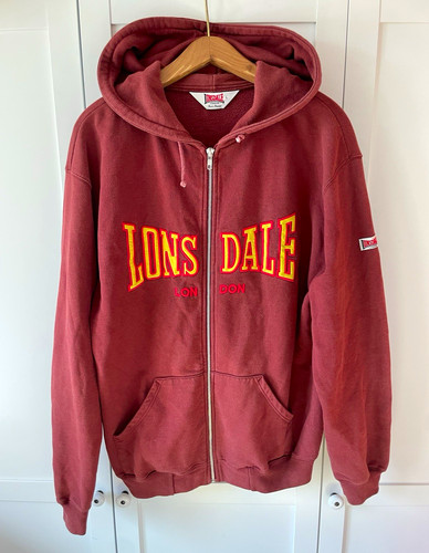 Lonsdale herren hoodie rot - lonsdale, l