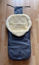 Baby Lammfellfußsack Nordkap von ALTABEBE für Kinderwagen grau Winterfußsack