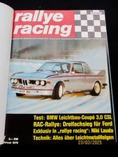 Rallye Racing 1974 12 Ausgaben BMW 3,0 CSL DE TOMASO PANTERA MERCEDES 450SLC