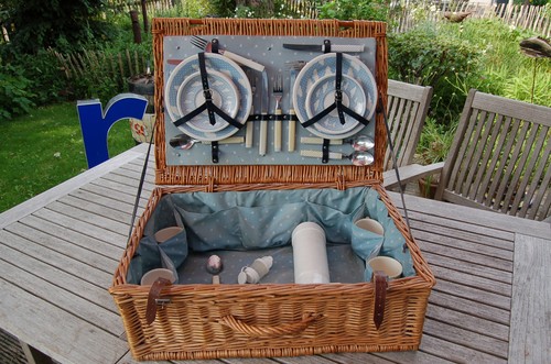 Großer weiden picknickkorb - großer, weiden-picknickkorb