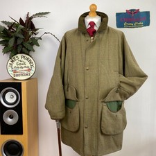 CHRYSALIS Herren Chiltern Tweed FELDMANTEL Jacke (XL) Jagd Country Schießen