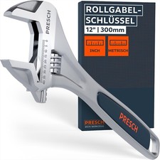 Presch Rollgabelschlüssel 300mm - Lasergravierte Skala 40mm (metrisch & inch)