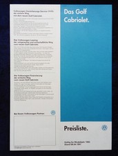VW Golf 1 Cabrio, Cabriolet