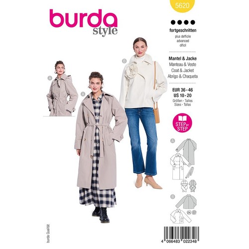 Jacke mantel burda 5620 - &,