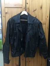 Motorradlederjacke schwarz M