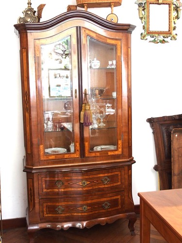 Aufsatz vitrine nussbaum - vitrine,
