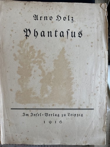 Arno holz phantasus - arno, “phantasus”