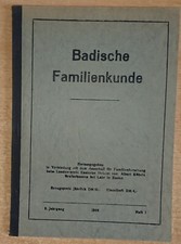 Badische Familienkunde Heft