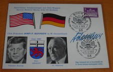 Dr. Konrad Adenauer original Autogramm USA John F. Kennedy Besuch Bonn 1963