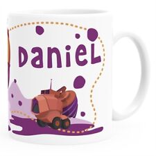 Kindertasse Kunststoff Weltraum Astronaut Raumschiff Namenstasse für Mädchen