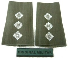 Aufschiebeschlaufen Heer Hauptmann weiß/oliv  Bundeswehr Dienstgradabzeichen
