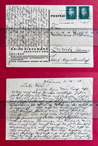 Bauhaus weimar karte - bauhaus, 1930