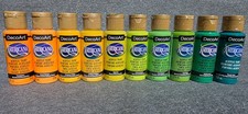 DecoArt Americana 10er SET "Herbst" Grün Orange Töne Acrylfarbe 10 x 59ml