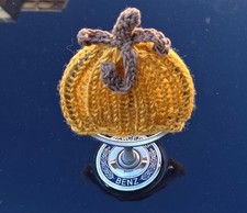 Mercedes Benz Stern Mütze Kürbis Halloween Herbst Strickmütze orange braun