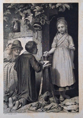 Original stahlstich 1850 - stahlstich, um
