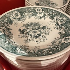 Villeroy & Boch Fasan grün Servierplatte Porzellan 10x Speiseteller Teller V&B