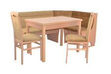 Truheneckbankgruppe Buche natur / beige Eckbankgruppe Essgruppe Eckbankgarnitur