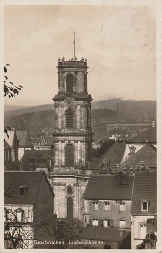 Saarbrücken ludwigskirche - ak, saarbrücken.