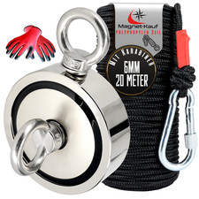 Neodym Bergemagnet 500KG Power Magnet zum Magnetfischen Magnetangeln Set Seil