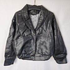 Italy Vintage Kunstleder Jacke S Neu Pervin Herren Biker Leder Jacke Retro