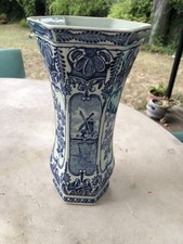 Delfter Blau Vase, Blau/Weiß, Antik, Klassisch