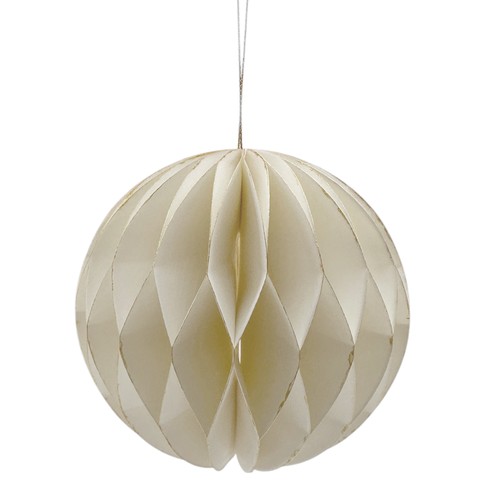 Papier weihnachtskugel weiß - weihnachtskugel,