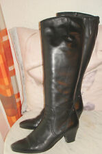Donna Carolina Damen Stiefel Echtleder schwarz Gr. 39,5