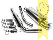 TA Technix Edelstahl Gruppe A Sportauspuffanlage für VW Polo 4 6N 6N2 2x76mm DTM