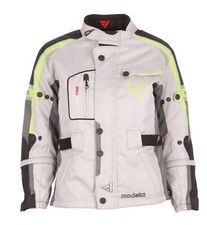 Modeka El Chango Kids Gr. 140 Kinder Motorrad Jacke wasserdicht grau gelb