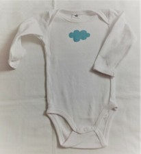 Langarm Body - impidimpi - Gr. 62/68 - weiß mit Wolke