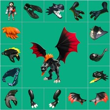 Playmobil  5482 Ersatzteile aus Dragons  Kampfdrache Drache mit Feuer-LEDs #PM21