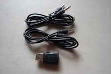 Audio AUX USB Adapter + 2x 3,5mm Klinkenkabel 90cm Bluetooth