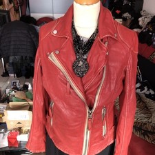 Jacke Damen rot von Gipsy Gr. S Lederjacke Leder Echtleder Biker Gypsy Lulv